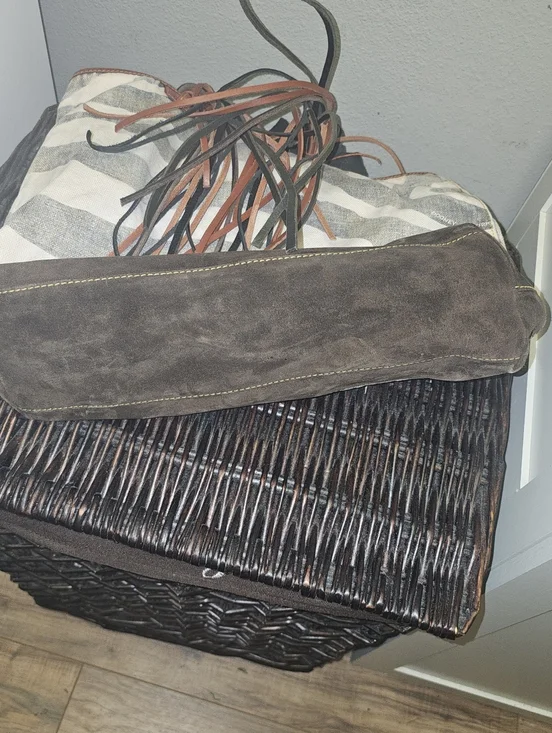 Upcycled Dooney And Bourke Canvas Zebra Print Tote Bag with Leather Trim. - Picture 4 of 5